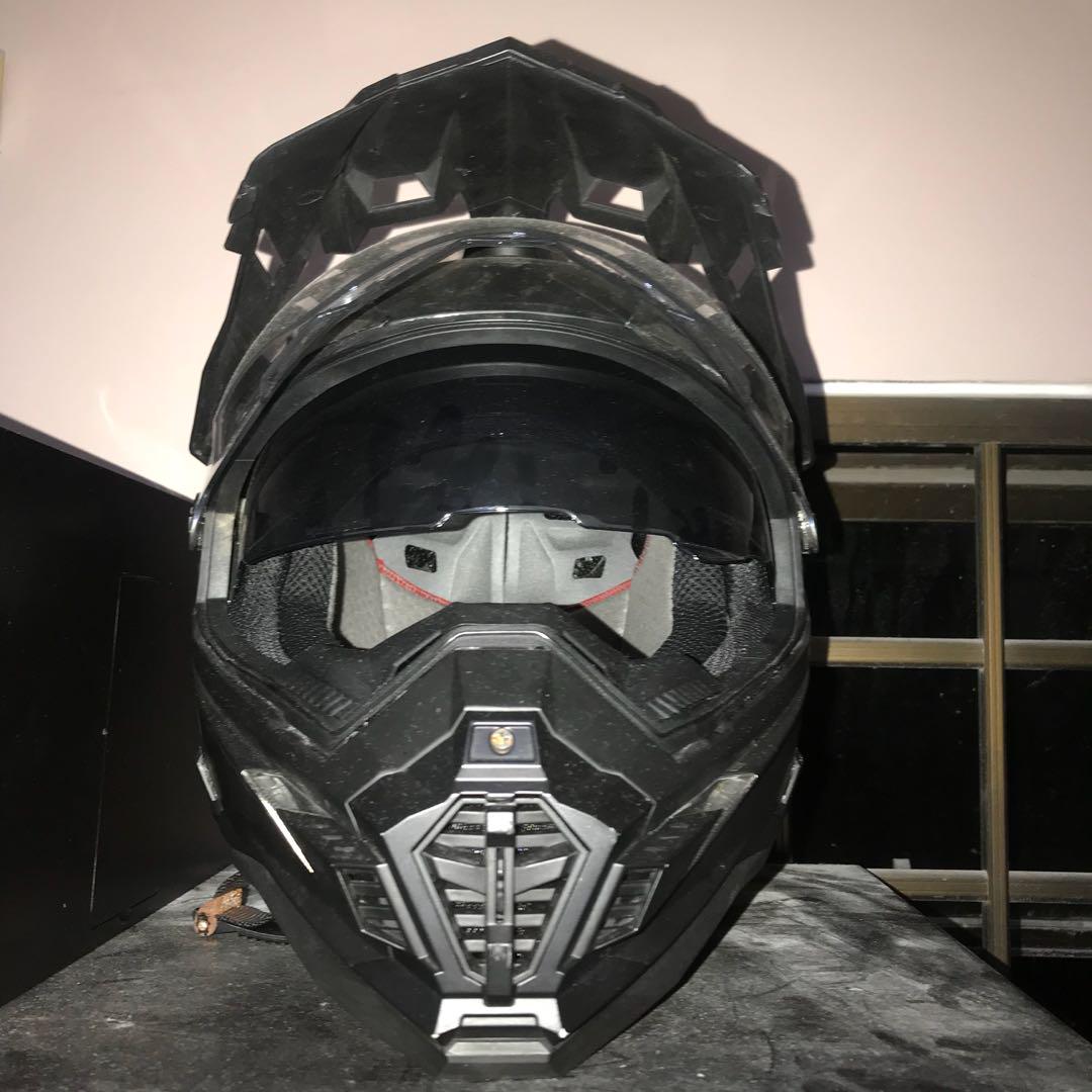 AFX Vintage Motorbike Motorcycle Helmet Bubble Peak Smoke