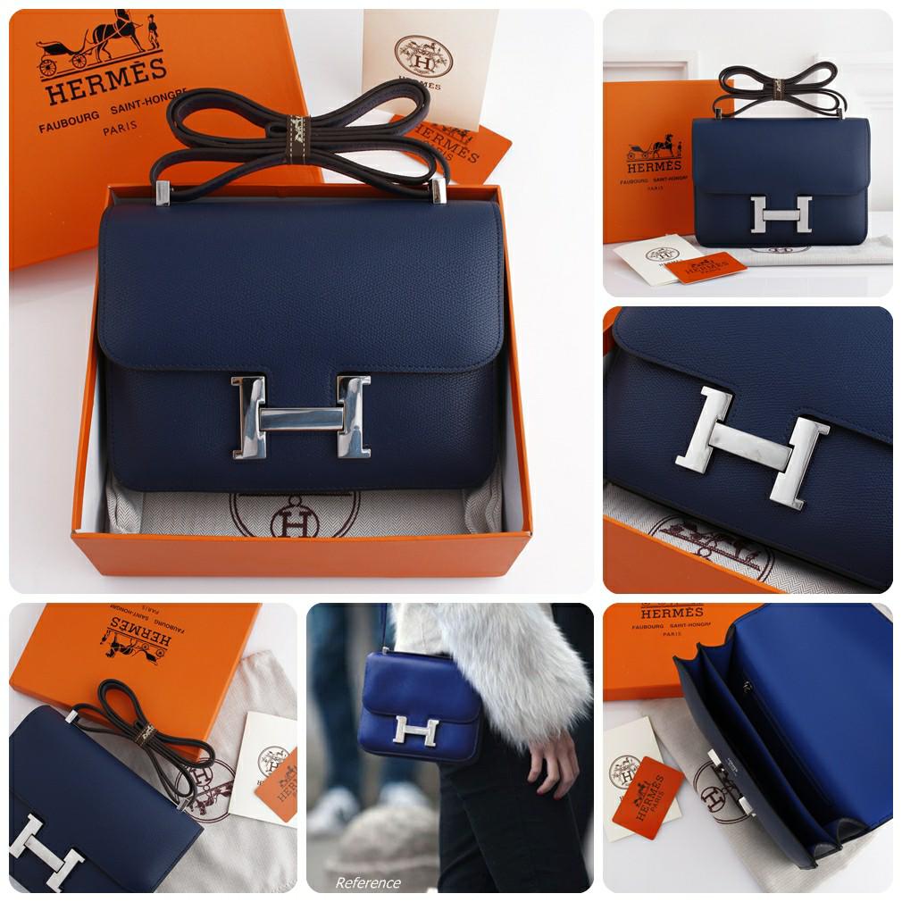 Asli import tas kulit Hermes Constance Croco, Fesyen Wanita, Tas & Dompet  di Carousell