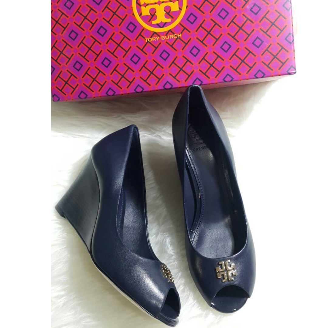tory burch jolie peep toe wedge