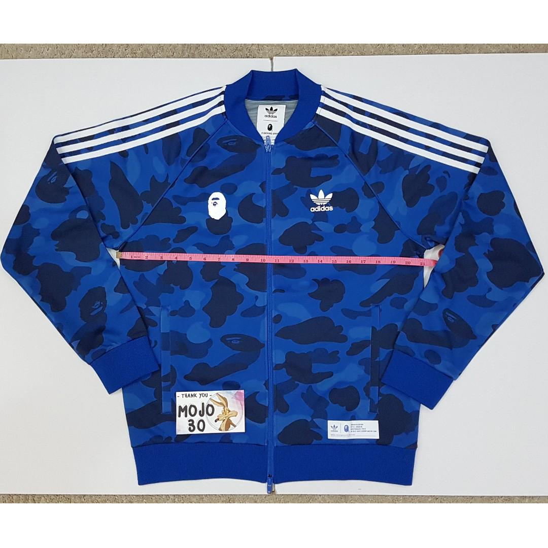 Bape x adidas adicolor track top blue clearance