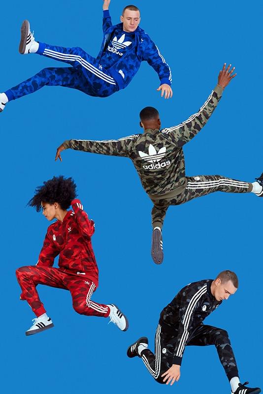 Bape x adidas adicolor track top cinder on sale