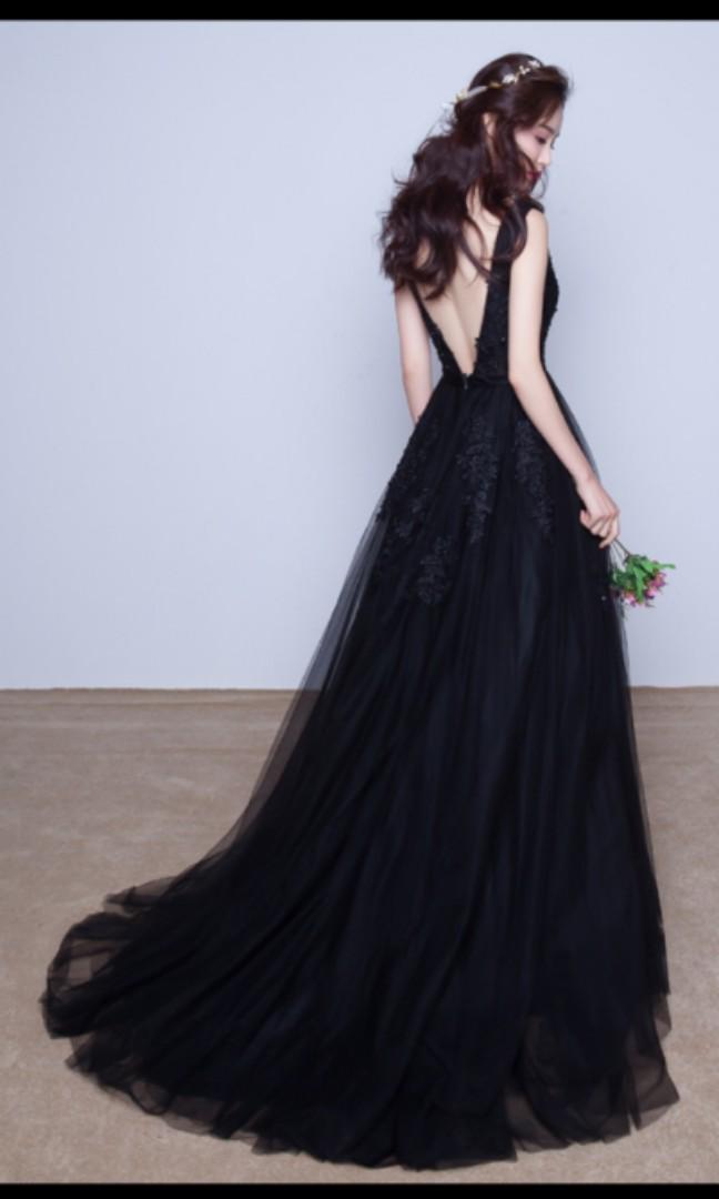 black gown for party