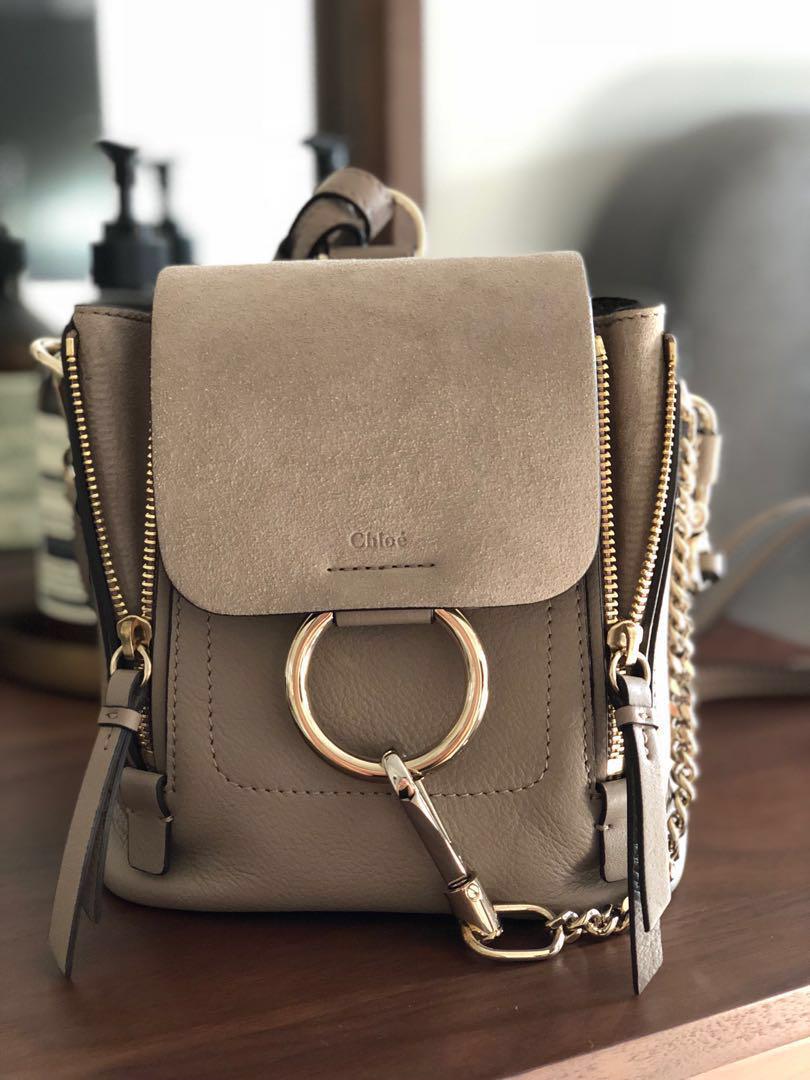 Chloe faye mini clearance backpack motty grey