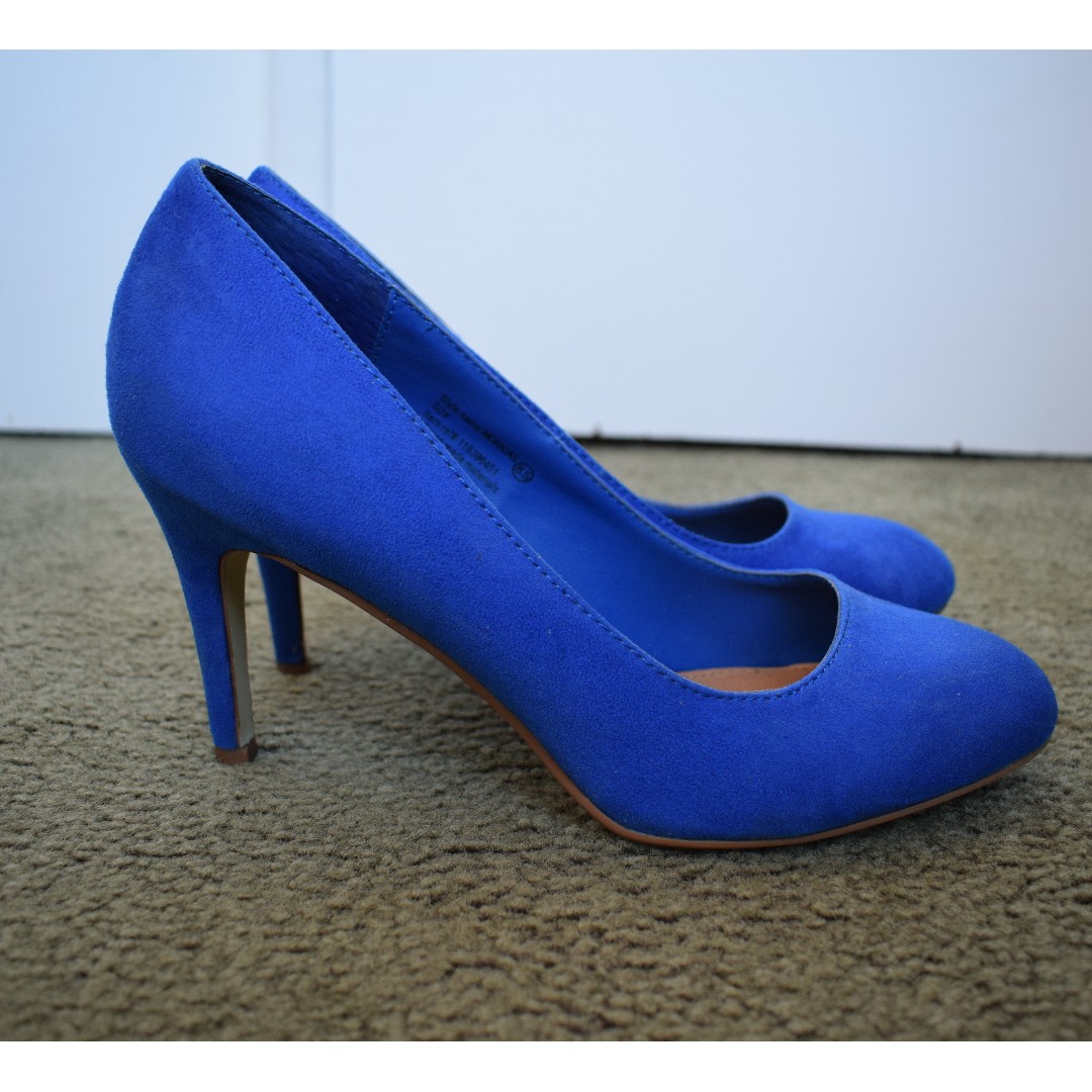 blue suede heels women's shoes