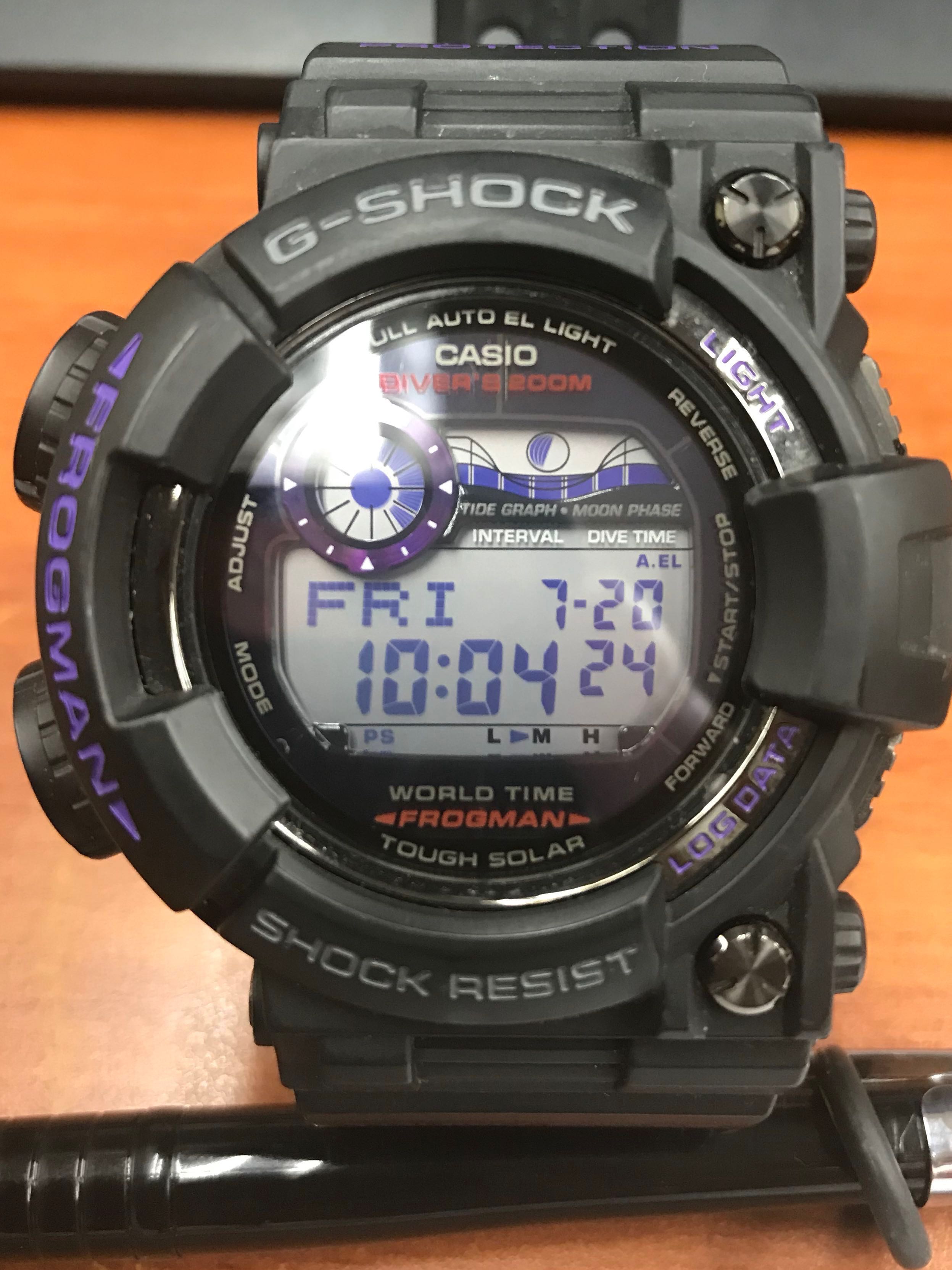 GF1000BP PURPLE G SHOCK FROGMAN USED