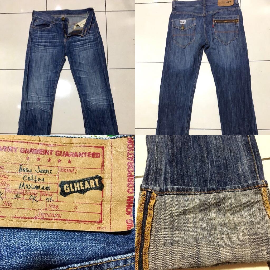 GL HEART by BIG JOHN CORPORATION MENS VINTAGE DENIM JEANS, Men