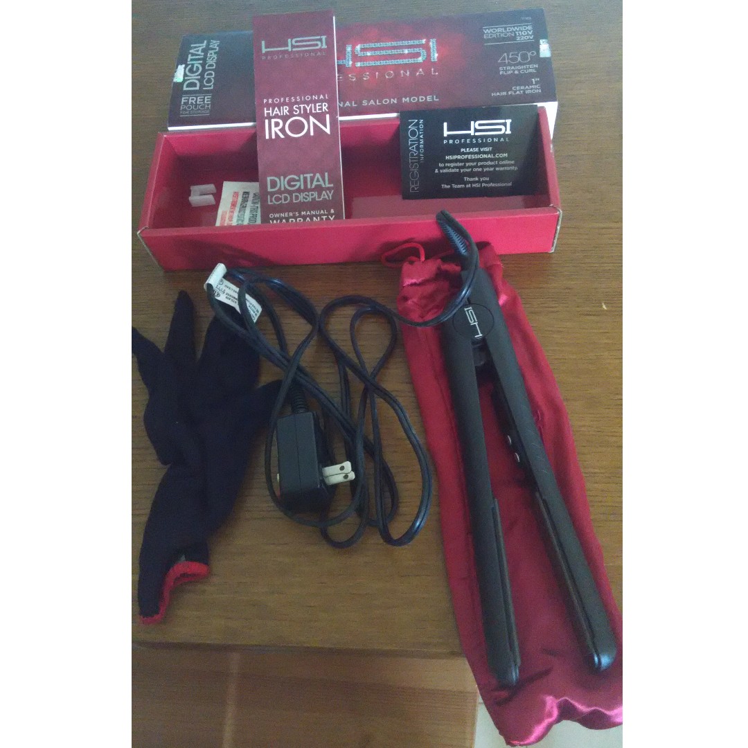 hsi professional ceramic tourmaline ionic flat iron hair straightener