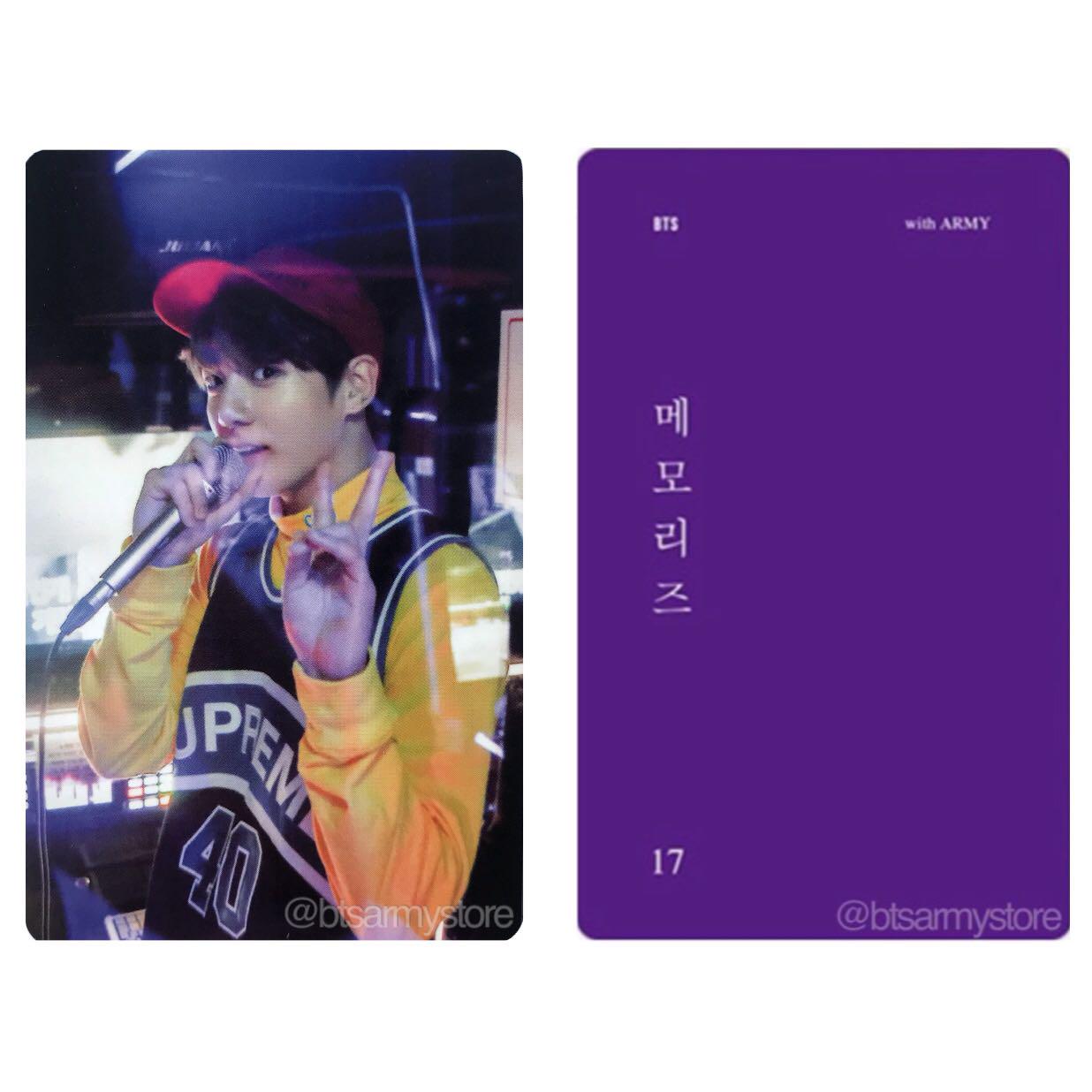 Instock Bts Memories Of 17 Jungkook Photocard Entertainment K Wave On Carousell