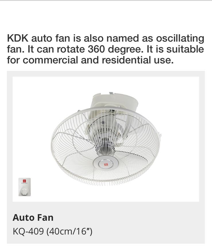 Kdk Oscilating Fan Peralatan Dapur Di Carou Kongsi Senarai Ini