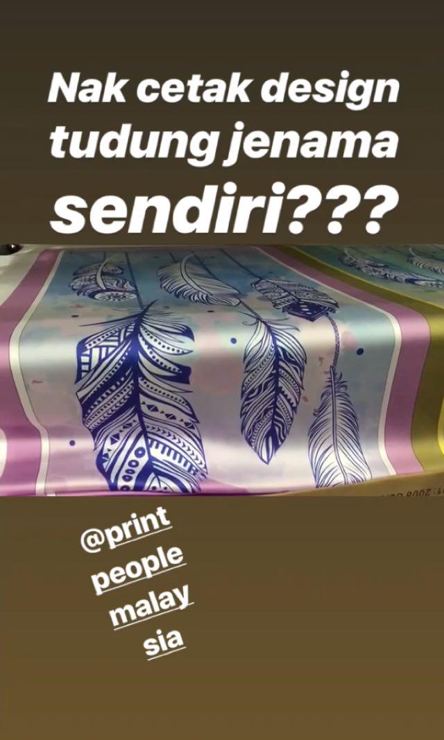 Khidmat Cetak Tudung Jenama Sendiri Design Craft Others On Carousell