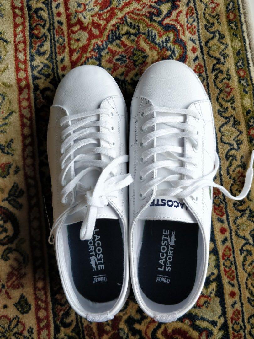 lacoste womens riberac leather trainers 