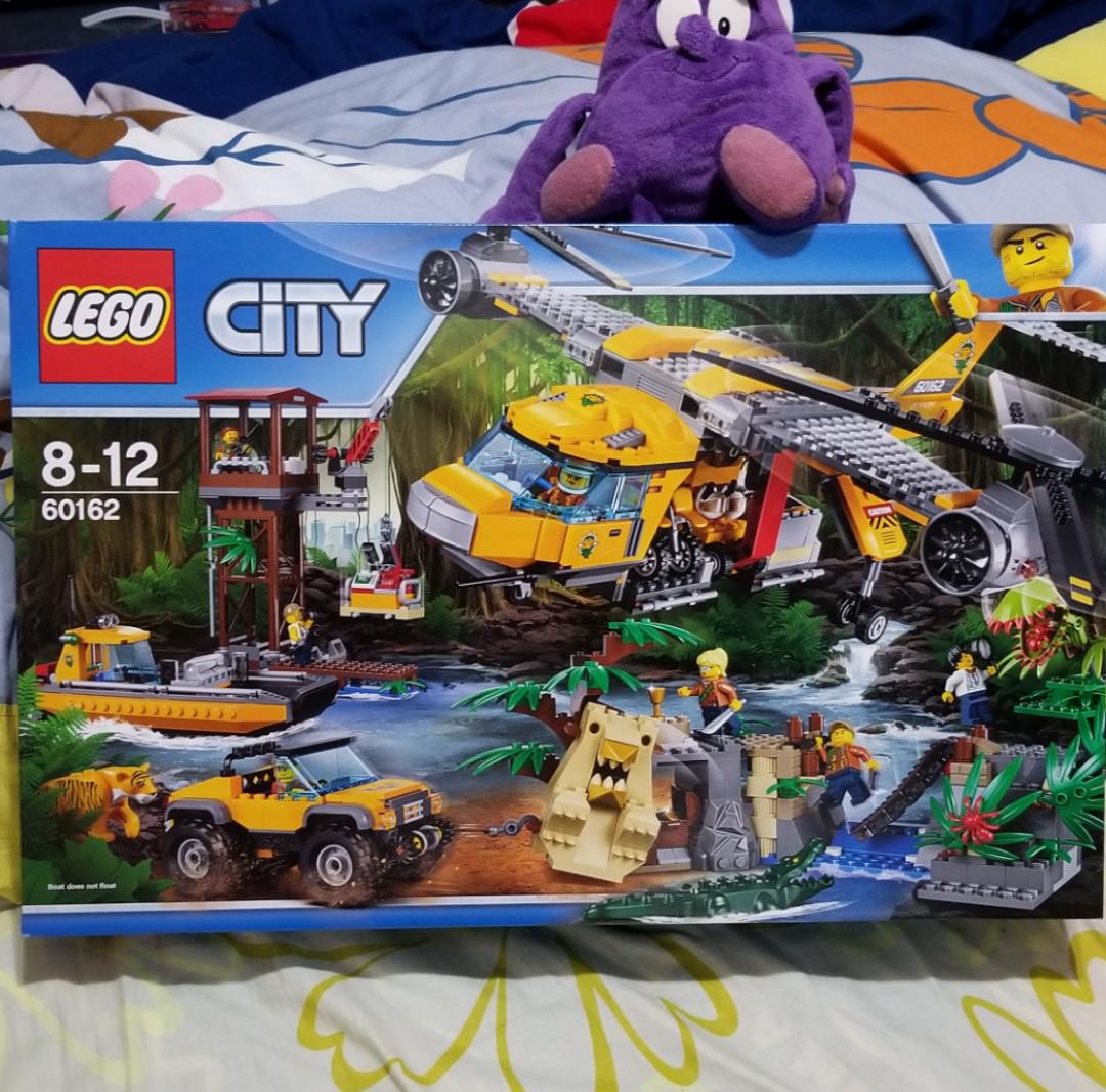 landing Gladys Uganda Lego 60162 CITY Jungle Air Drop Helicopter, 興趣及遊戲, 玩具& 遊戲類- Carousell