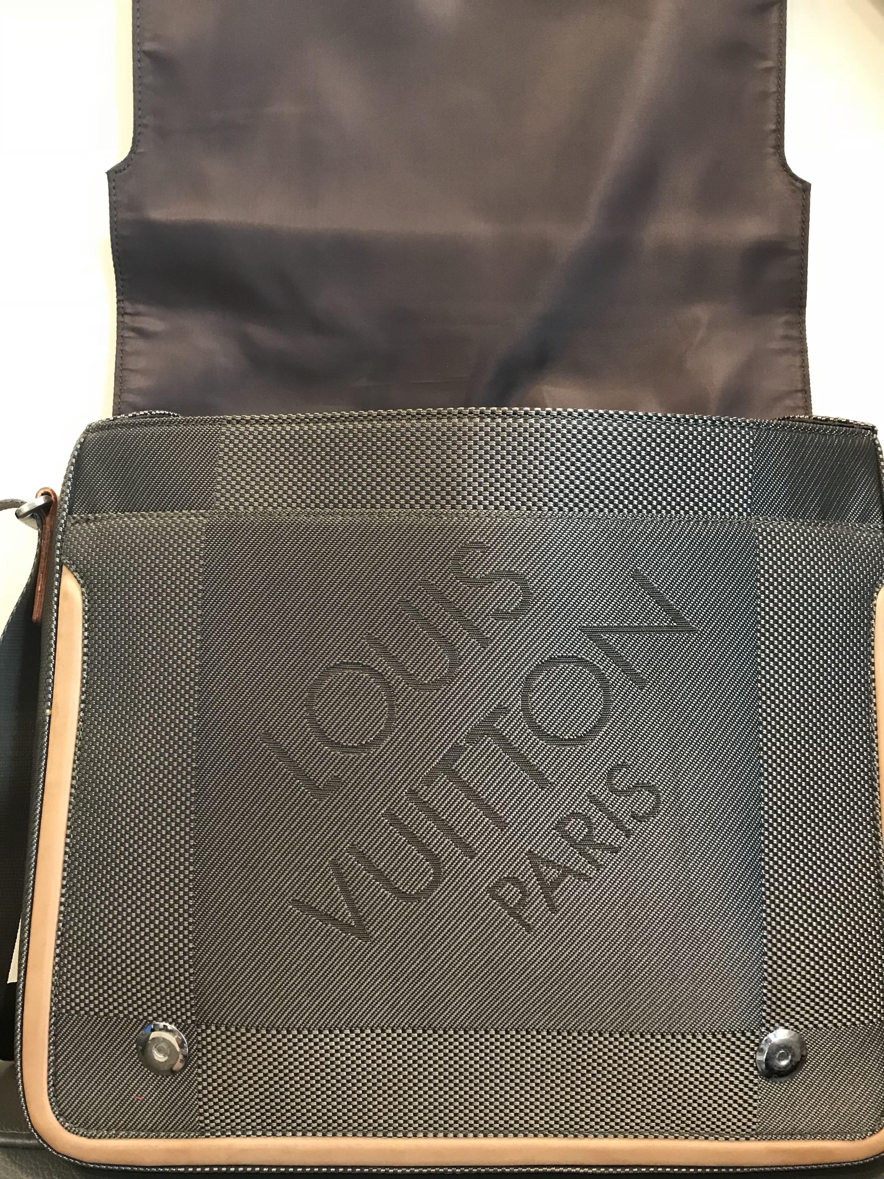 Louis Vuitton Brown Terre Damier Geant Canvas Messenger Bag Leather Cloth  ref.285823 - Joli Closet