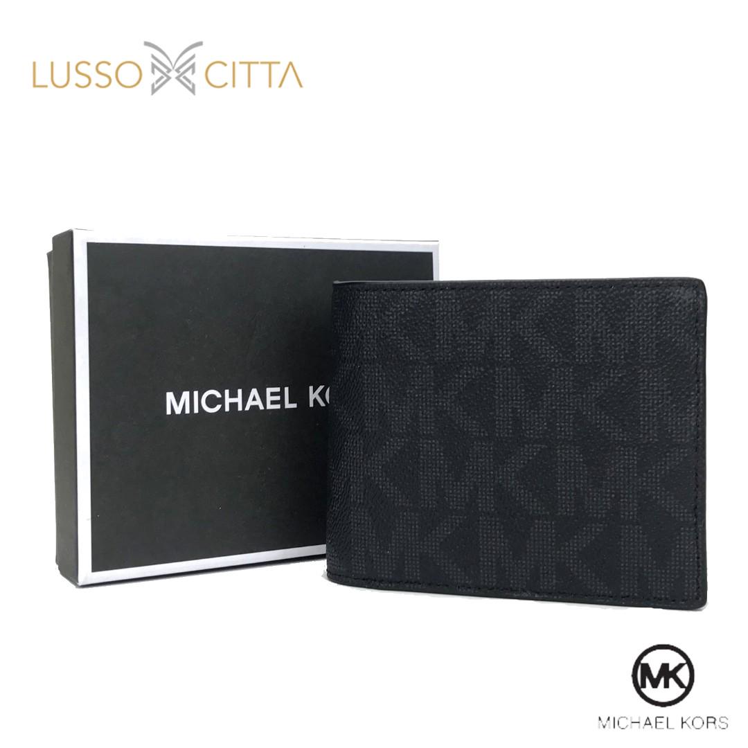 michael kors black leather wallet