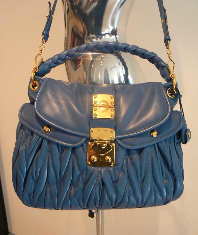 Miu Miu 2020s Baby Blue Coffer Bag · INTO