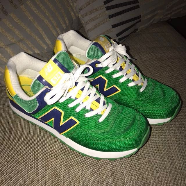 green and yellow mens shoes