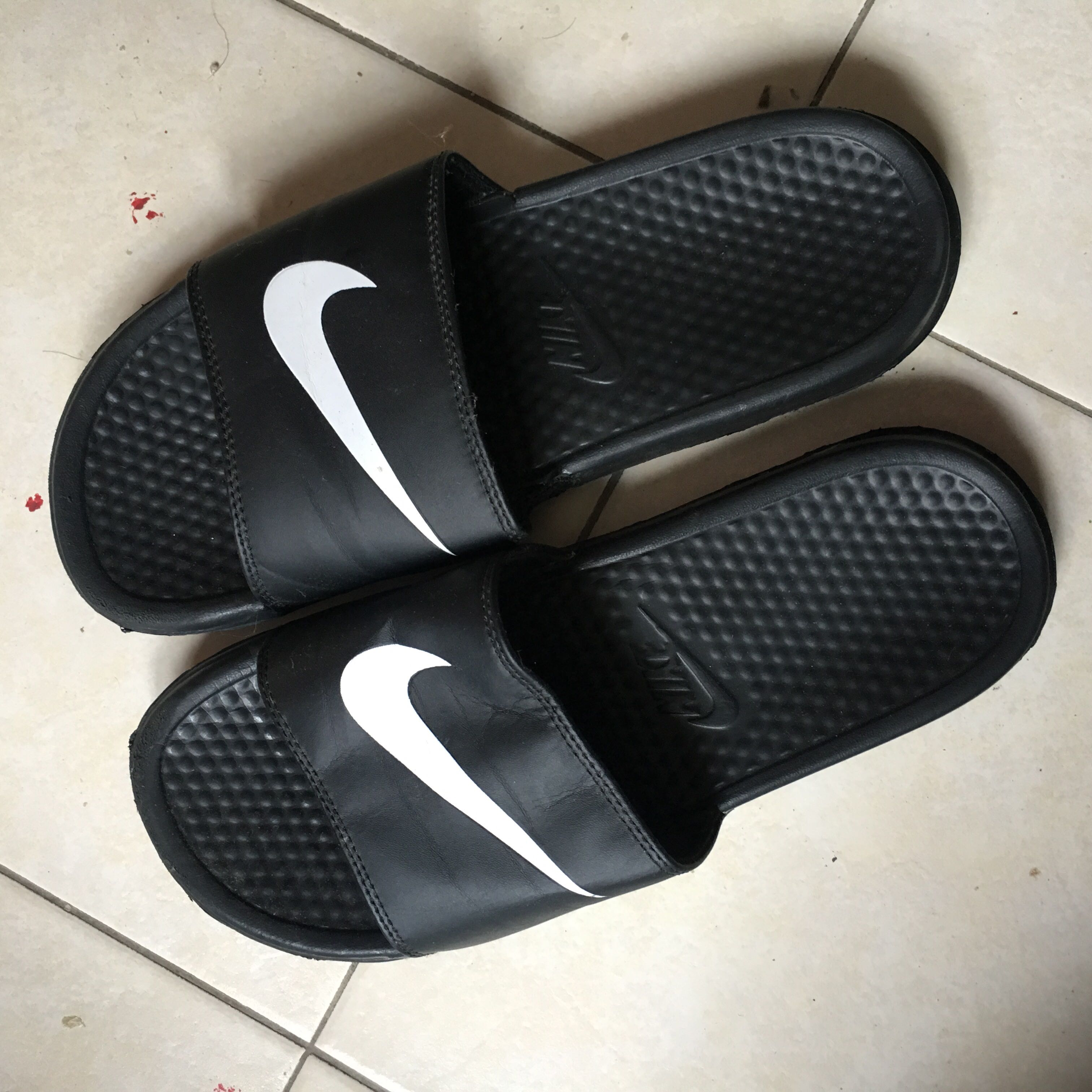 benassi swoosh slides