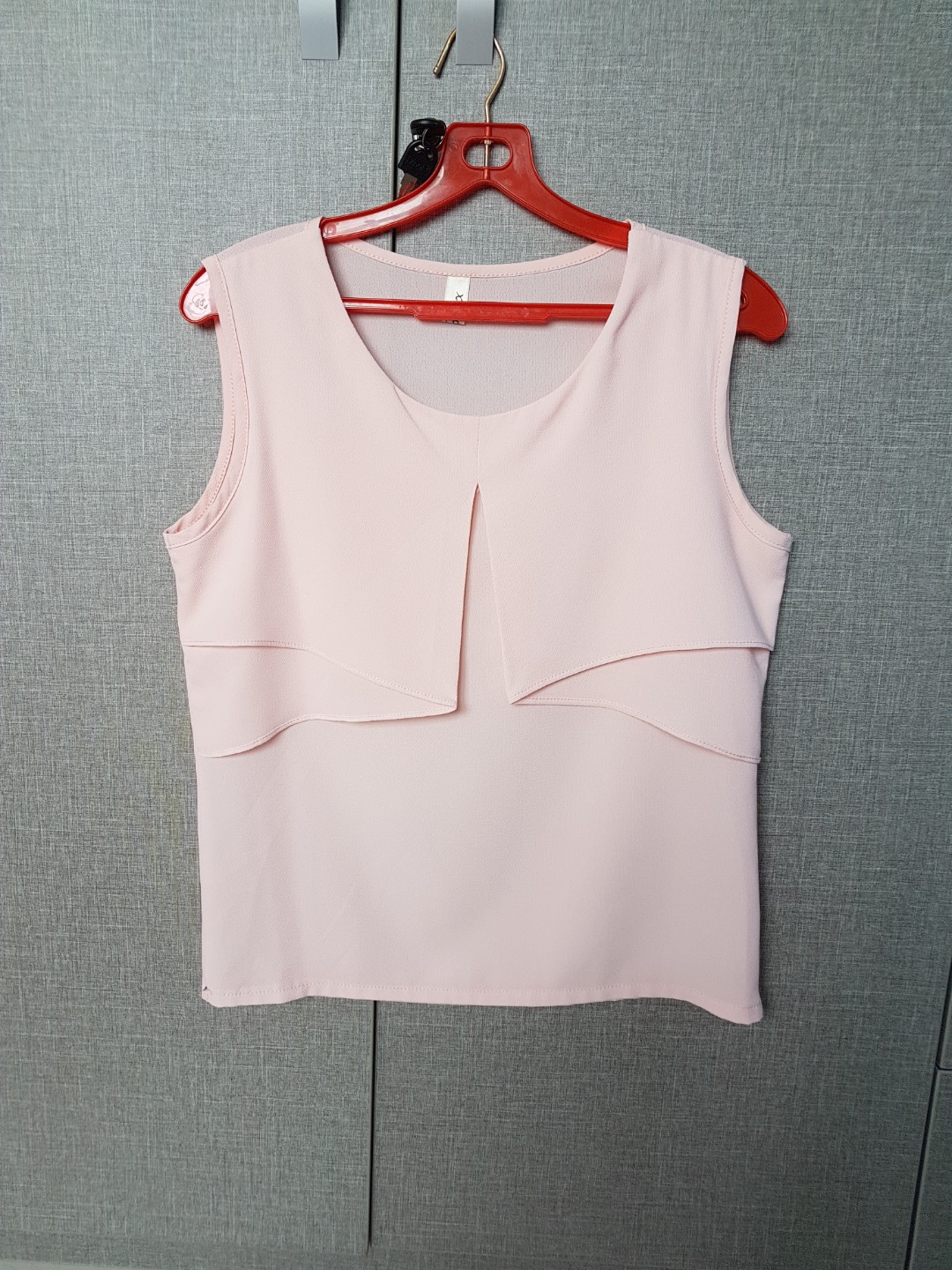 Pastel Peach Top, Women's Fashion, Tops, Blouses on Carousell
