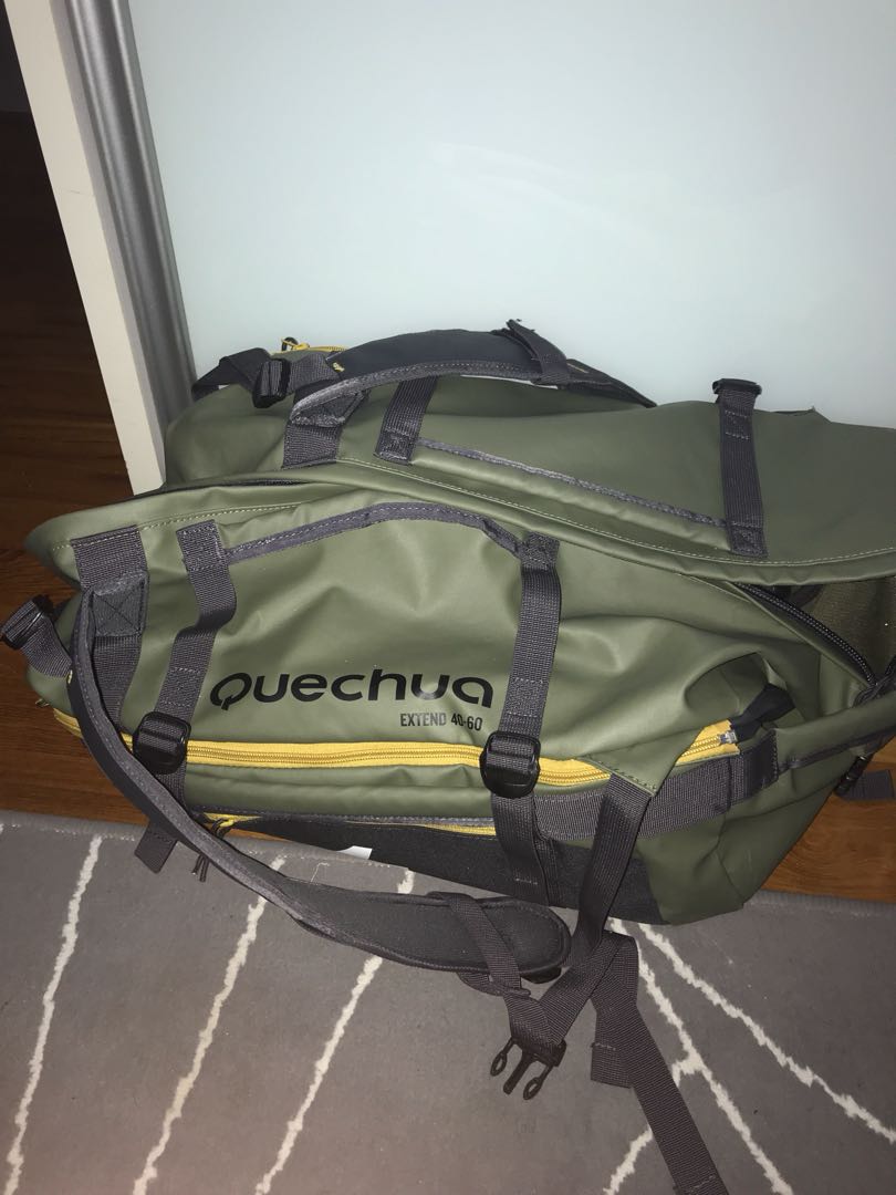 Quechua decathlon duffel bagpack 