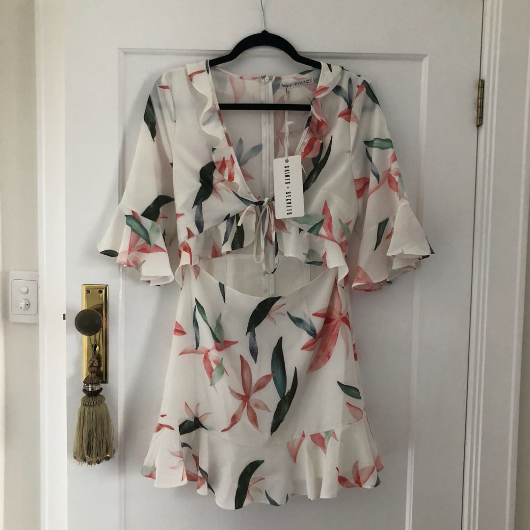 saints and secrets floral dress