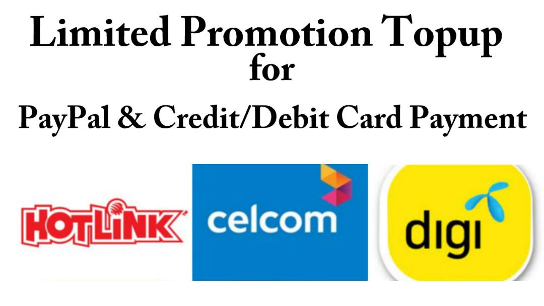 Special Promo Topup By Paypal N Credit Debit Card Mobile Phones Tablets Others On Carousell