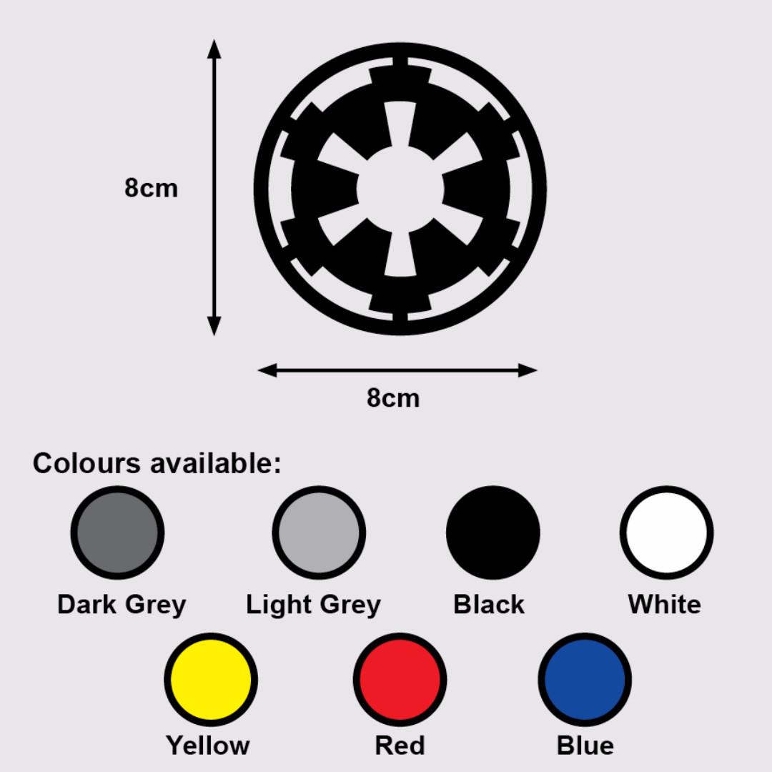 Imperial Logo Vinyl Decal Sticker Star Wars Red 1