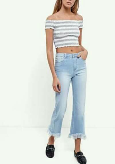 stradivarius cropped flare