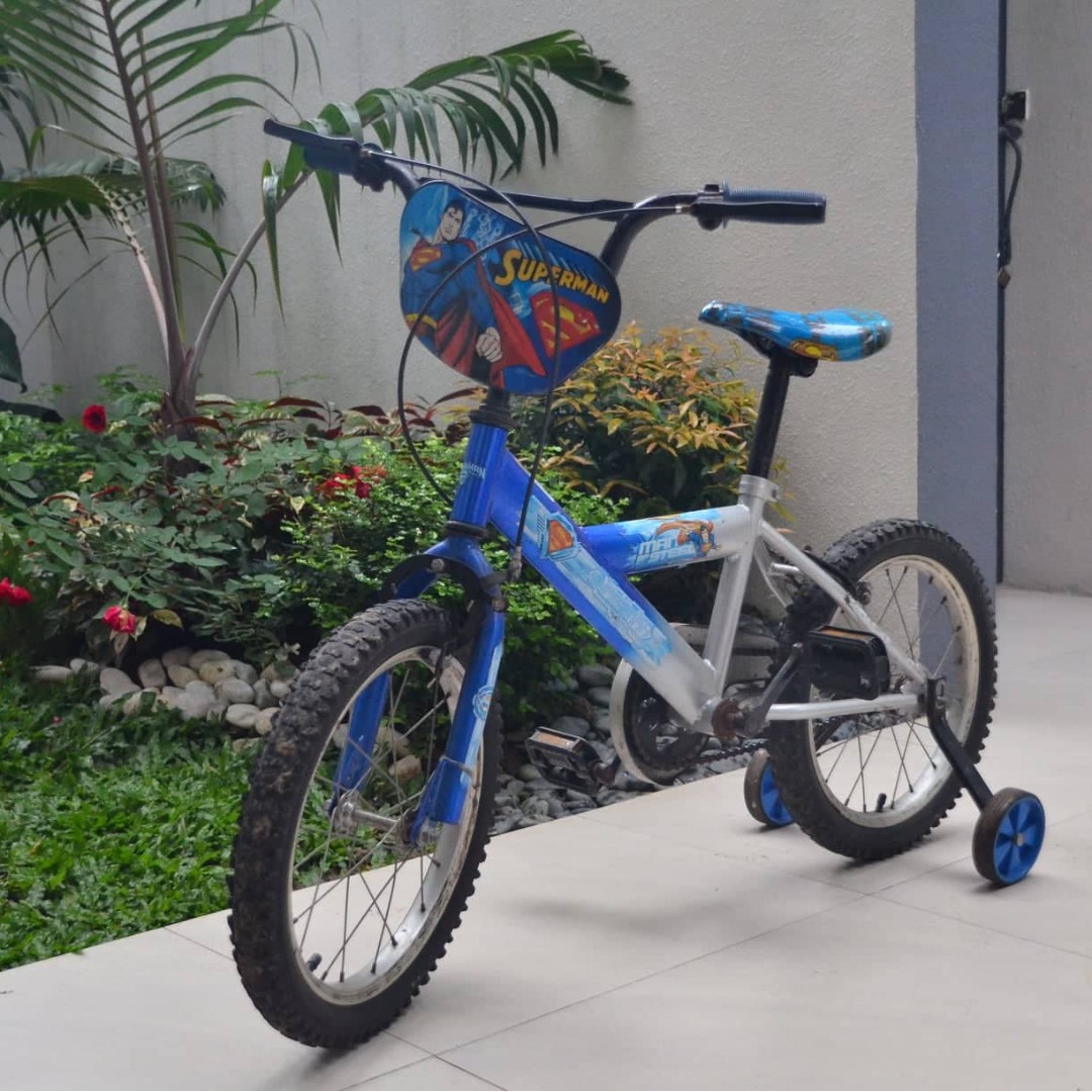 Superman Bike with Training Wheels, Babies & Kids, Infant Playtime on