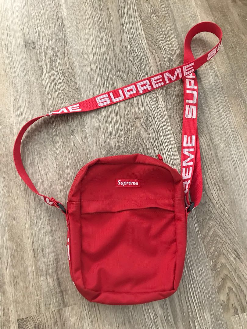 supreme red side bag