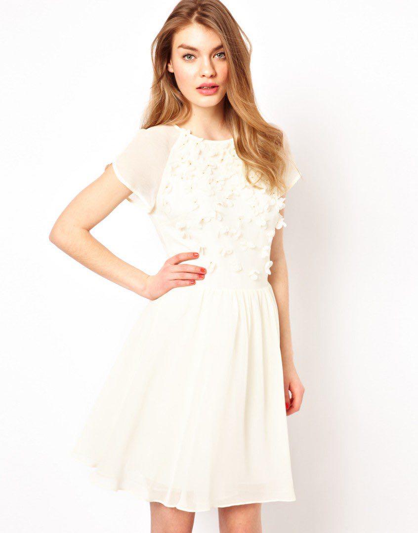 ted baker cream floral dress