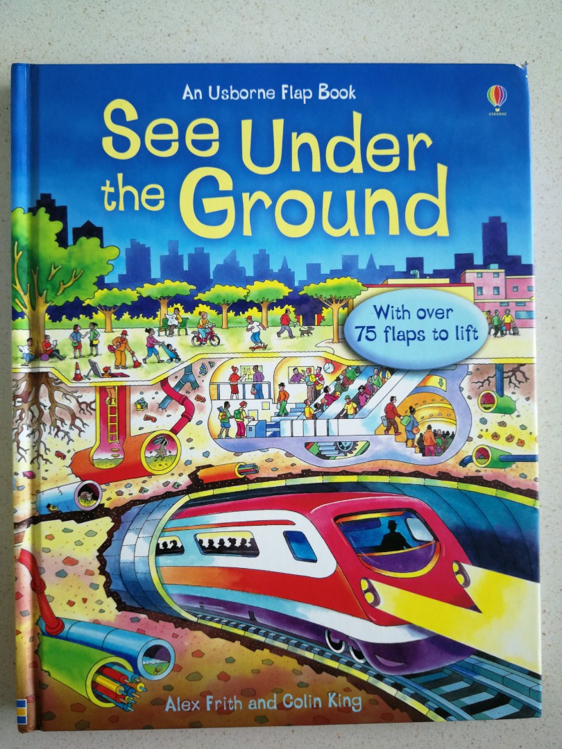 Usborne Flap Book See Under The Ground Books Stationery Children S Books On Carousell