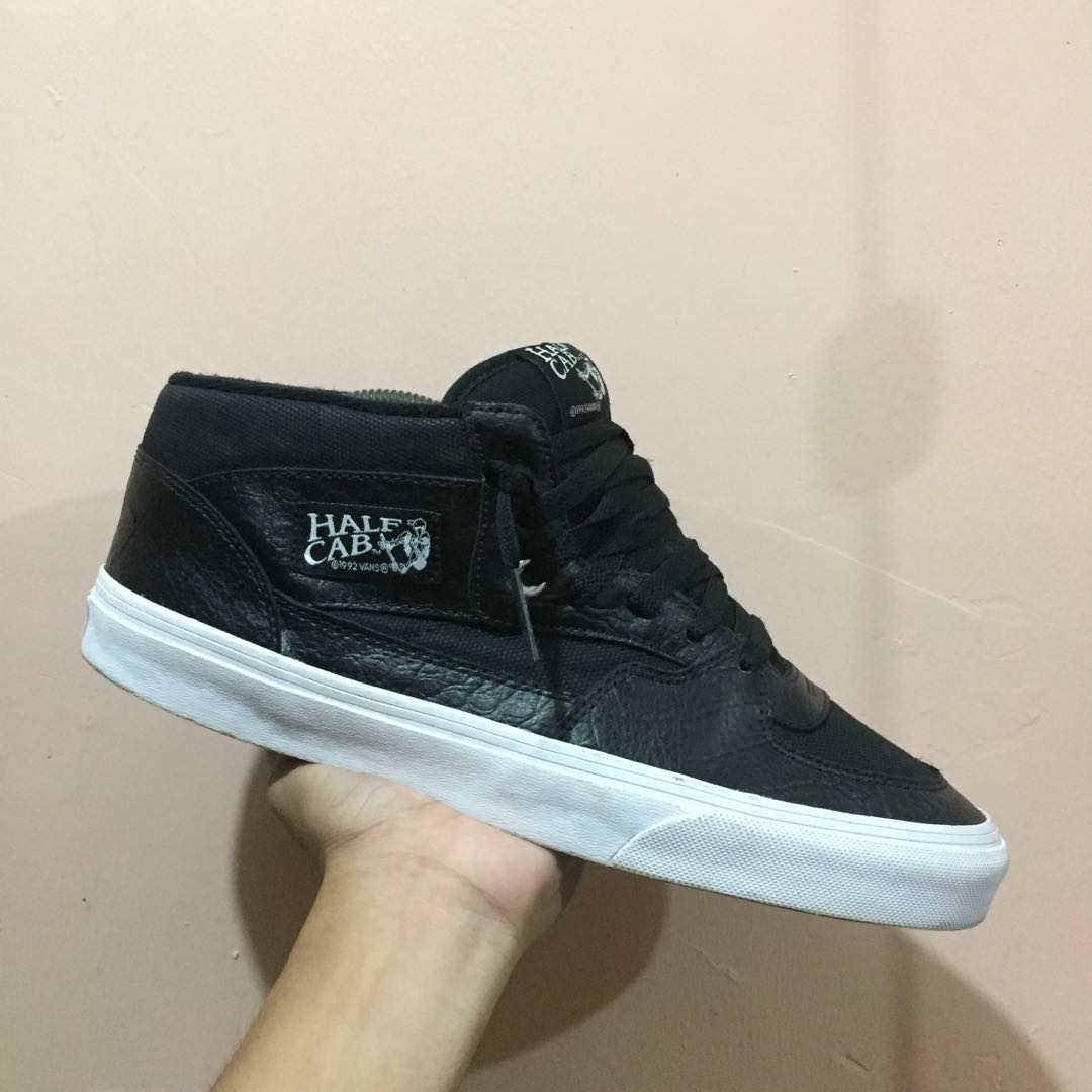 vans half cab croc leather