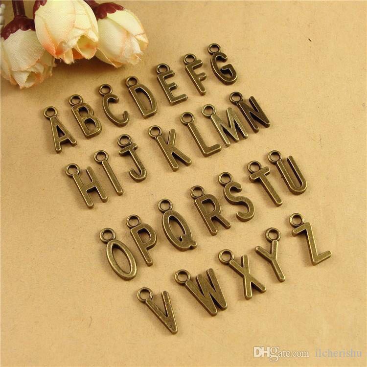 Lot de poinçons en métal pour lettres de l'alphabet - Design vintage - 26 lettres de l'alphabet - 13 mm