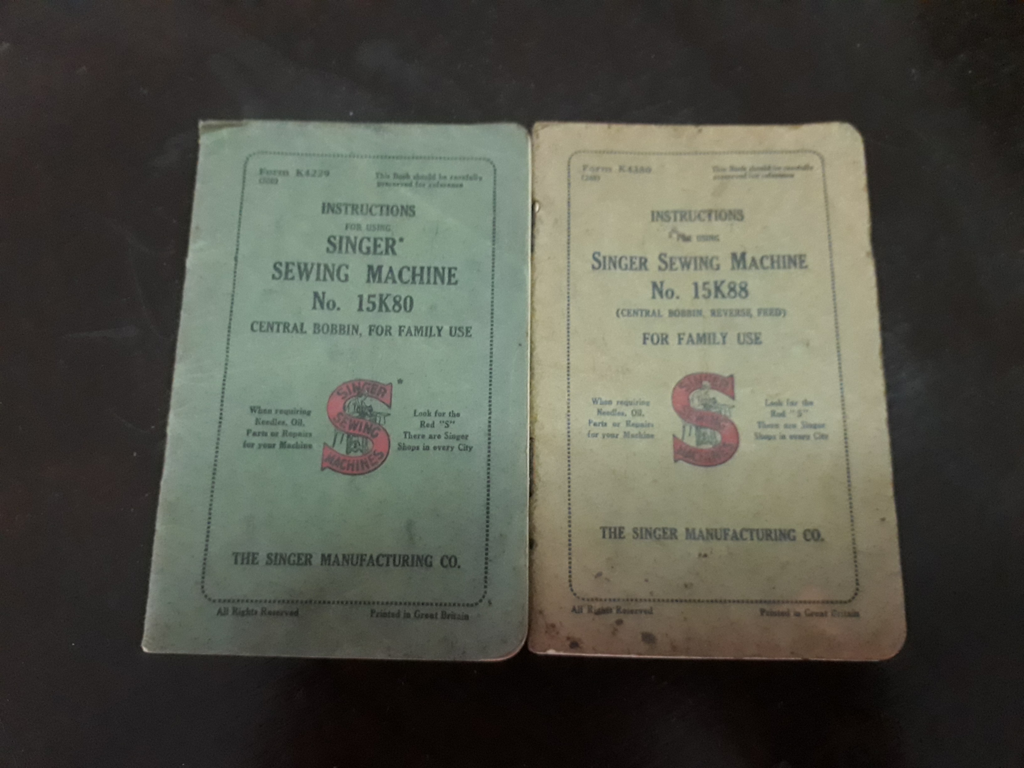 Vintage Singer Sewing Machine Manuals Books Stationery