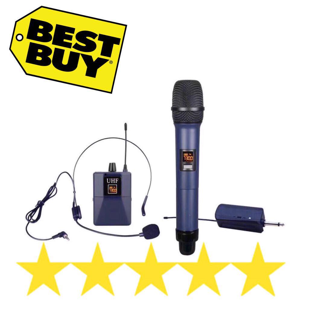 Wireless microphone with headset (Category: Microphones) located in Manila. Submitted by chabachaba (Listing ID 183553235, Image 1). Description: 2 channels design 1 UHF wireless handheld 1 headset microphone Can be used at the same time without disturbance Wireless transmitter and handheld mics require 2x AA batteries each to operate Maximum operating distance: 50meter Suitable for large and small stage, conference rooms, teaching lectures, chur