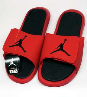 jordan sandals red