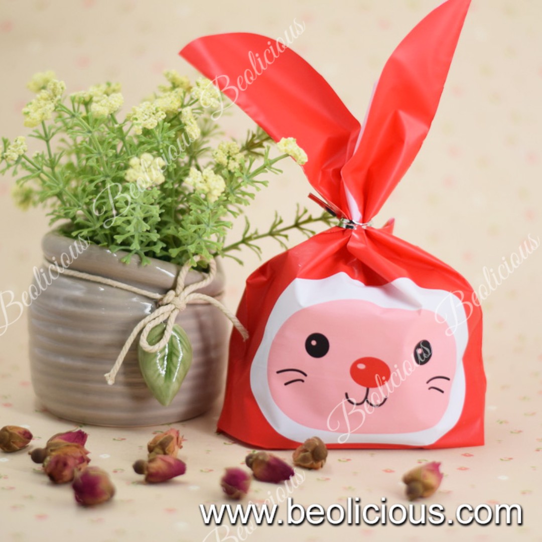 50pcs Medium Rabbit Nose Goodies Bag Plastic Bag Gift