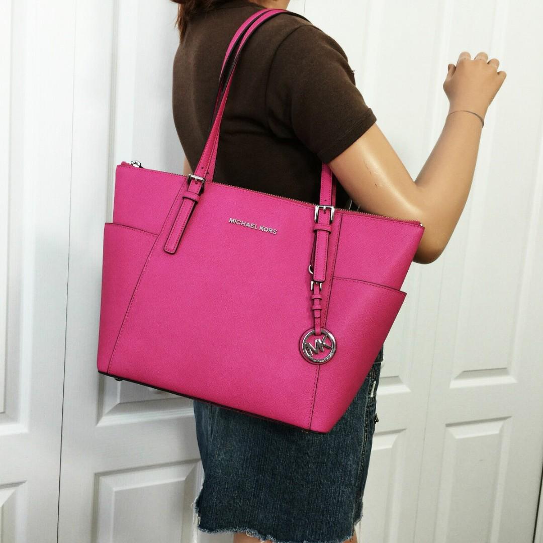 Michael kors jet set item top zip tote on sale