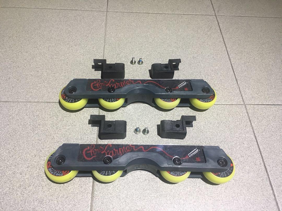 Aggressive skate frames (Category: Skates, Rollerblades & Scooters) located in Singapore. Submitted by teddypants (Listing ID 183748804, Image 1). Description: Took out from a Chris farmer 4 pro skate 2010 size 10.5. Create Originals frame plus wheel Undercover abec7 sliding block included Price can negotiate.