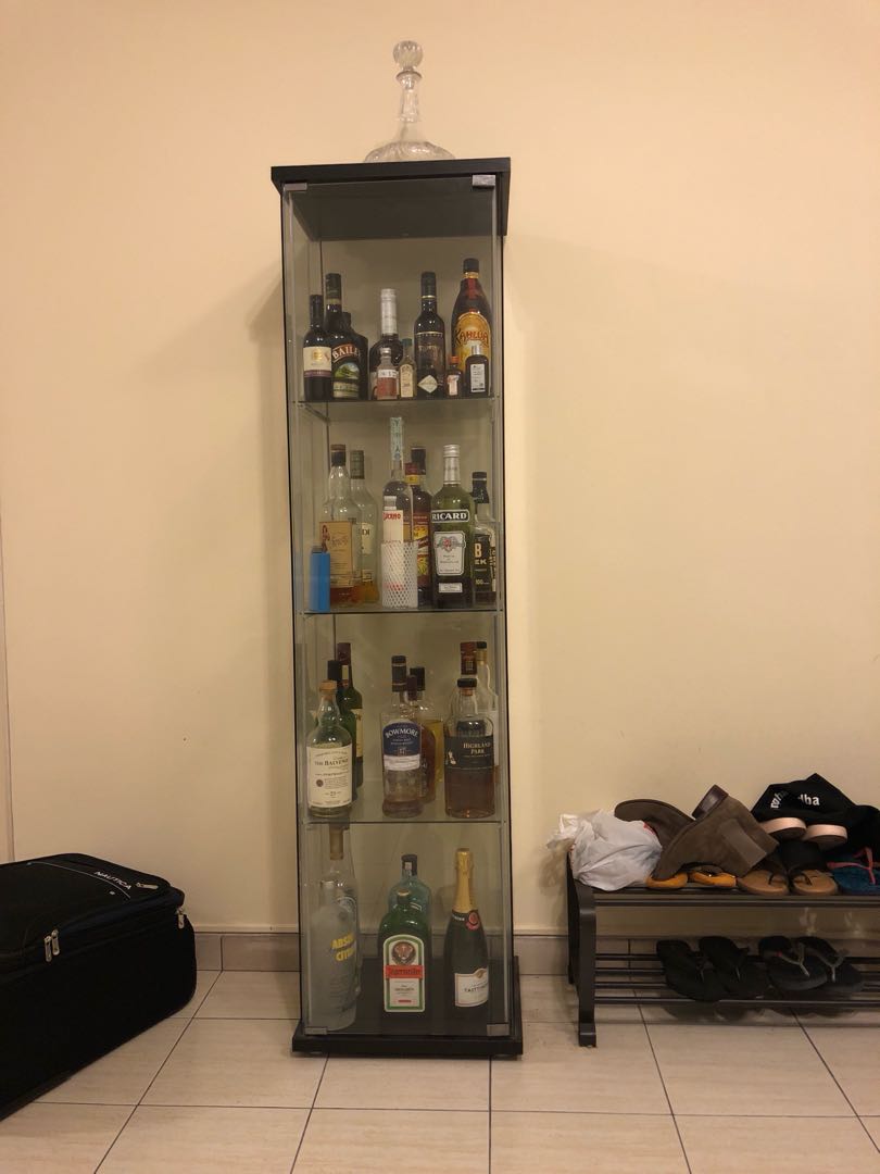 Glass outlet alcohol cabinet