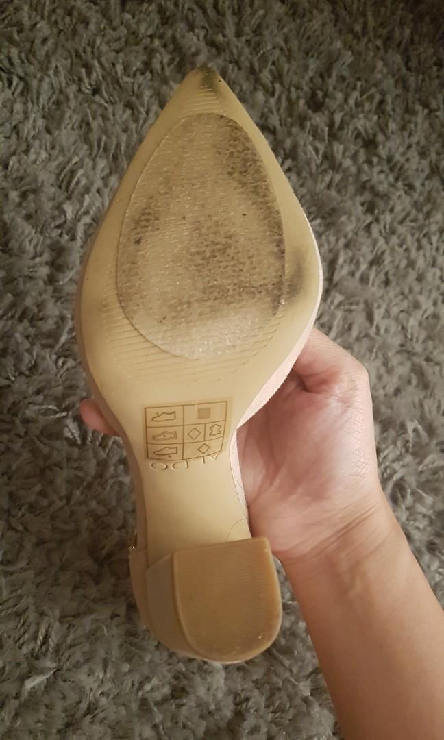 Aldo Nude Pink Suede Heels