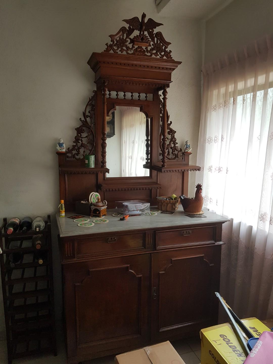 Antique Vintage Dressing Table, Old Vanity Table