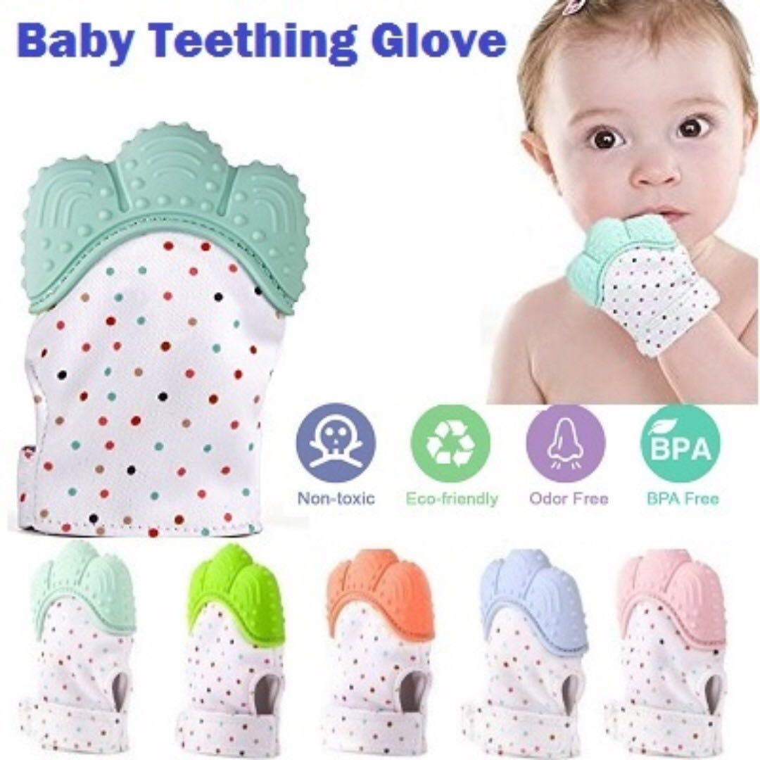 baby teething mitten