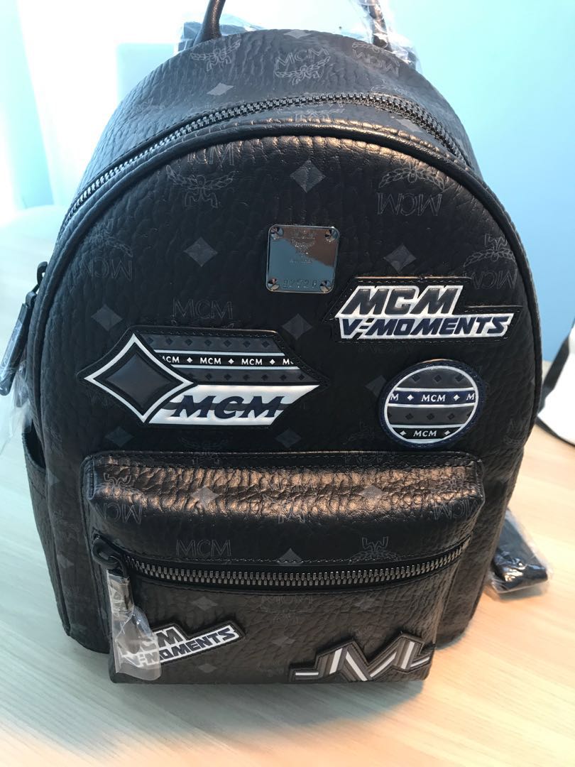 Brand New Ready Stock MCM Stark Small Victory Patch Visetos Backpack Price RM 2 700 ParisLuxuryFashion Retail price RM 4 000 Measurement cm