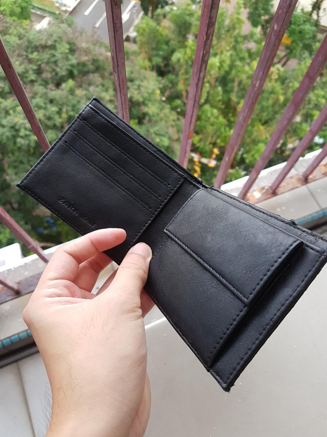 zara leather wallet