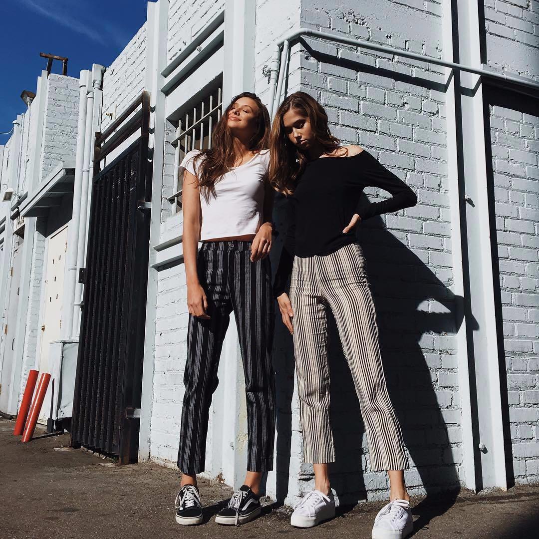Brandy melville striped tilden top pants