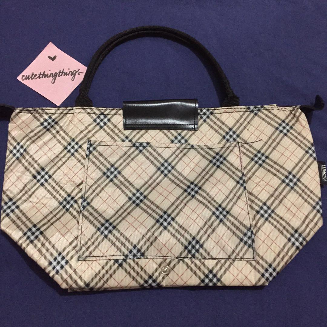 Burberry Design Insulated Lunch Bag Unused Foldable for easy storage Women s Fashion Bags Wallets Beach Bags on Carousell