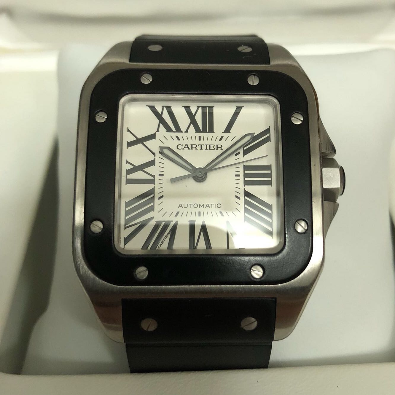 Cartier santos discount 100 xl rubber