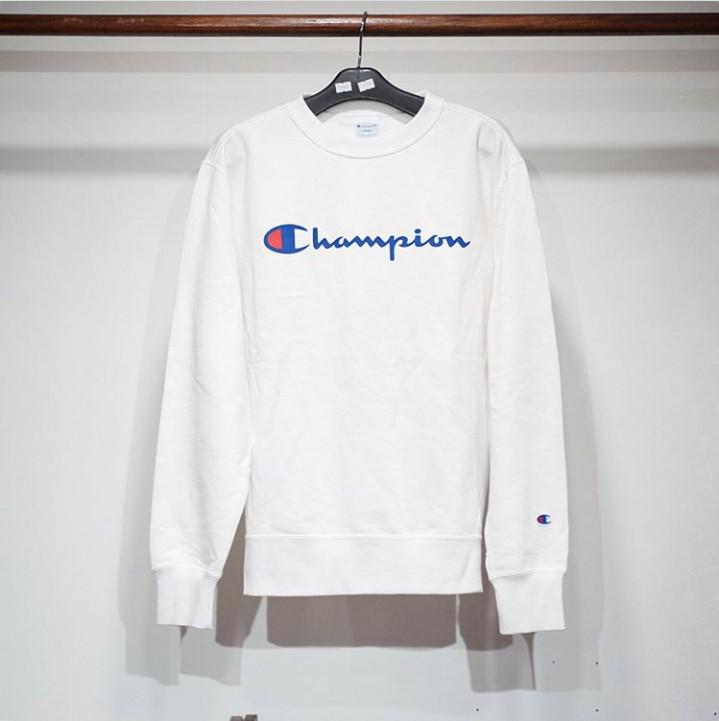 crewneck champion white