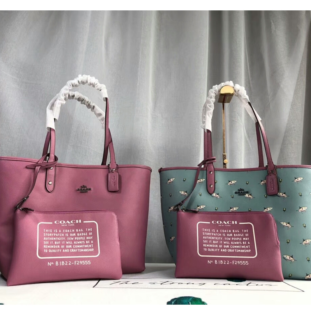 coach flamingo tote bag